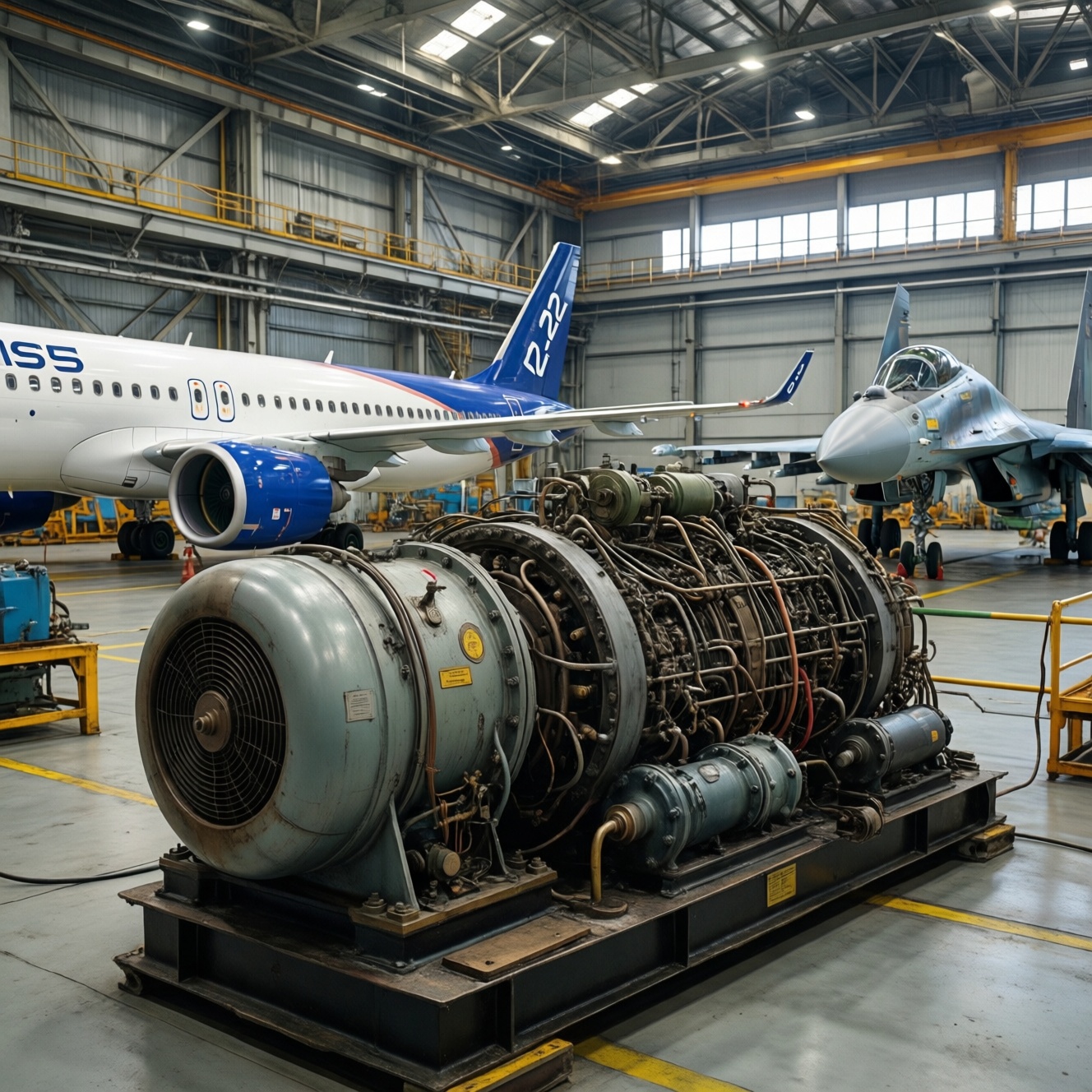 Американский компрессор 1926 года работает на заводе МС-21 и Су-30СМ Американский компрессор 1926 года работает на заводе МС-21 и Су-30СМ